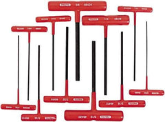 Proto - 11 Piece T-Handle Hex Key Set - Hex Range 5/64 to 3/8" - USA Tool & Supply