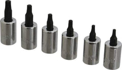 Proto - 6 Piece 3/8" Drive Torx Bit Socket Set - T15 to T40 Torx - USA Tool & Supply