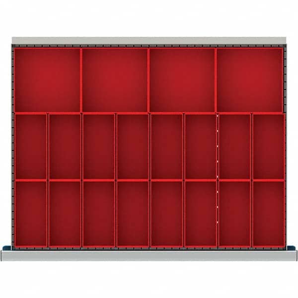 LISTA - 20-Compartment Drawer Divider Layout for 3.15" High Drawers - USA Tool & Supply