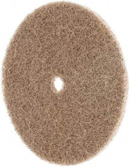 3M - 6" Medium Grade Deburring Disc - 1/2" Center Hole, Arbor Connection, Tan, 4,000 Max RPM - USA Tool & Supply