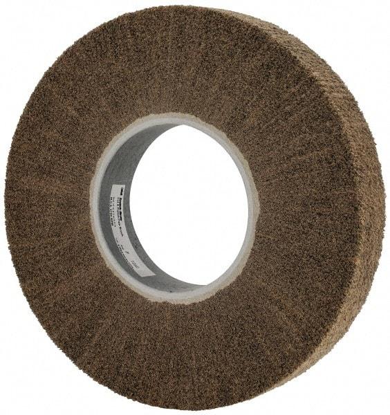 3M - 12" Diam Aluminum Oxide Cutting, Polishing Flap Wheel - 5" Hole, 2" Wide, Density 7, Nonwoven, Medium Grade, 3,400 Max RPM - USA Tool & Supply