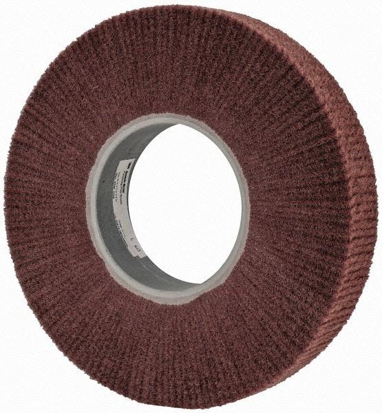 3M - 12" Diam Aluminum Oxide Finishing Flap Wheel - 5" Hole, 2" Wide, Density 3, Nonwoven, Fine Grade, 2,500 Max RPM - USA Tool & Supply