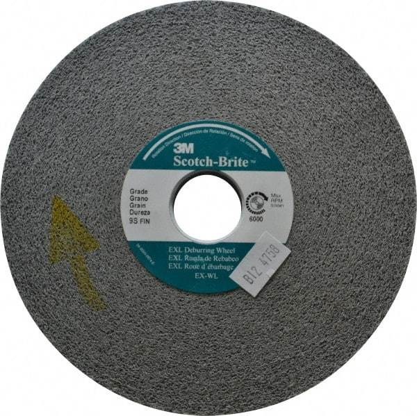 3M - 6" Diam, 2" Face Width, 1" Center Hole, Fine Grade, Silicon Carbide Deburring Wheel - Convolute, Hard Density 9 Grade, 6,000 RPM - USA Tool & Supply