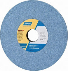 Norton - 7" Diam x 1-1/4" Hole x 1/2" Thick, L Hardness, 60 Grit Surface Grinding Wheel - Ceramic, Type 1, Medium Grade, 3,600 Max RPM, Vitrified Bond, No Recess - USA Tool & Supply