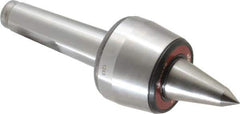 Rohm - MT4 Taper Shank, 2.755" Head Diam 500 Lb Capacity Live Center - 3,800 Max RPM, 2-3/32" Head Length, 1.2598" Point Diam, 2.087" Point Len, 1,100 Lb Max Workpc, 8.583" OAL, Long Point - USA Tool & Supply