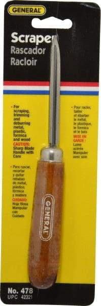 General - Hand Deburring Triangle Tool - Steel Blade, Hole Chamfering - USA Tool & Supply