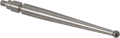 Mitutoyo - 2mm Ball Diam, Carbide, Ball Test Indicator Contact Point - 1.2" Contact Point Length, Use with Mitutoyo 513 Series Dial Test Indicators - USA Tool & Supply