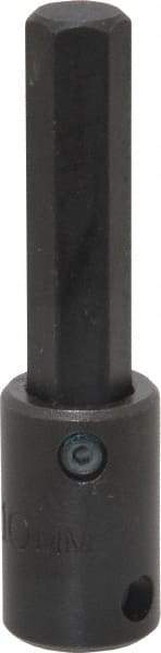Proto - 3/8" Drive, 10mm Impact Hex Bit Socket - 1-5/8" Bit Length, 2-23/32" OAL - USA Tool & Supply