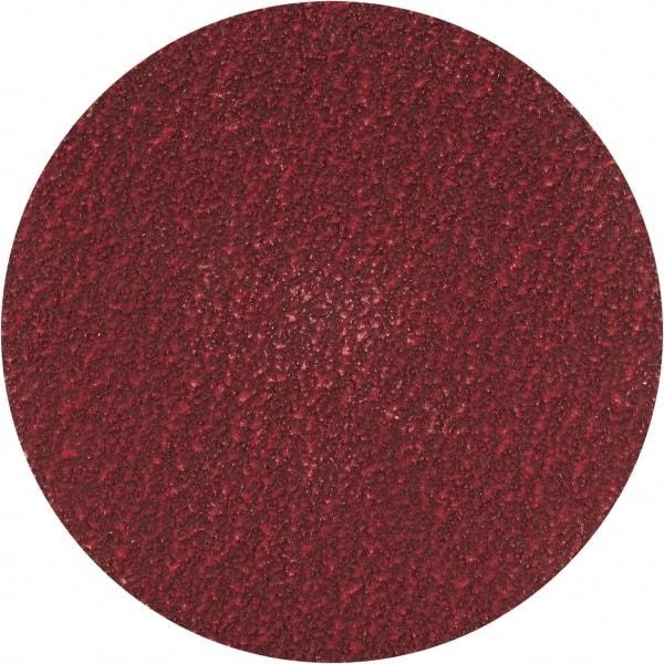 Norton - 3" Disc Diam, 80 Grit, Ceramic Alumina Quick Change Disc - Type R Attaching System, Coated, Red, Medium Grade, 20,000 RPM, R983 Series - USA Tool & Supply