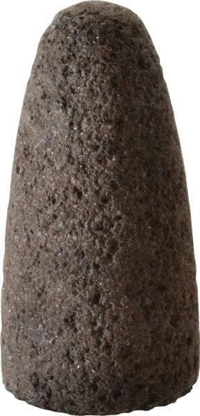 Norton - Type 16, 1-1/2" Max Diam, 3" Head Thickness, 24 Grit Cone - Aluminum Oxide, Very Coarse Grade, 5/8-11 Shank Thread - USA Tool & Supply