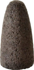 Norton - Type 16, 1-1/2" Max Diam, 3" Head Thickness, 24 Grit Cone - Aluminum Oxide, Very Coarse Grade, 5/8-11 Shank Thread - USA Tool & Supply