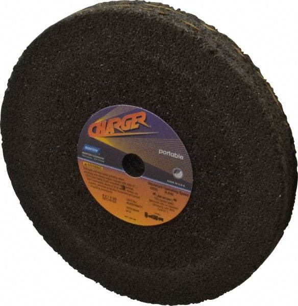 Norton - 8" Diam x 5/8" Hole x 1" Thick, Q Hardness, 16 Grit Surface Grinding Wheel - Zirconia Alumina/Silicon Carbide Blend, Type 1, Very Coarse Grade, 6,000 Max RPM, No Recess - USA Tool & Supply