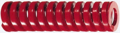 Dayton Lamina - 2" Hole Diam, 1" Rod Diam, 4-1/2" Free Length, Red Die Spring - 123 Lb Max Deflection, 1.35" Max Deflection, Heavy Duty, Chromium Vanadium Steel - USA Tool & Supply