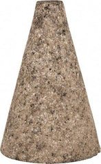 Norton - Type 17, 2" Max Diam, 3" Head Thickness, 24 Grit Square Tip Cone - Aluminum Oxide, Very Coarse Grade, 5/8-11 Shank Thread - USA Tool & Supply