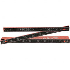 Wiha - Folding Rules Overall Length (Feet): 6.50 Graduation (Inch): 1/16 - USA Tool & Supply