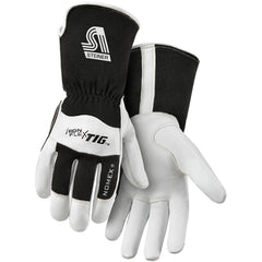 Welder's & Heat Protective Gloves; Welding Applications: Stick Welding; TIG Welding; Primary Material: Leather; Coating Material: Uncoated; Coating Coverage: Uncoated; Lining: Lined; Unlined; Back Material: Nomex; Grip Surface: Smooth; Men's Size: Large;
