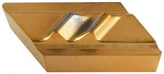 Tool-Flo - FLPL51, GP50 Grade Carbide Profiling Insert - TiN Finish, 55° Incl Angle, Parallelogram, 1/8" Thick, 0.015" Corner Radius - USA Tool & Supply