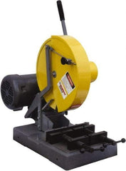 Kalamazoo - 14" Blade Diam, 1" Arbor Hole, Straight Chop & Cutoff Saw - 3,450 RPM, 5 hp, 220/440 Volts, 3 Phase - USA Tool & Supply