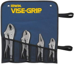 Irwin - 4 Piece Locking Plier Set - Comes in Nylon Roll - USA Tool & Supply