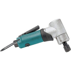 Dynabrade - 1/4" Collet, Angle Handle, Air Angle Die Grinder - 30,000 RPM, Front Exhaust, 21 CFM, 0.4 hp, 90 psi, 1/4 NPT Inlet - USA Tool & Supply