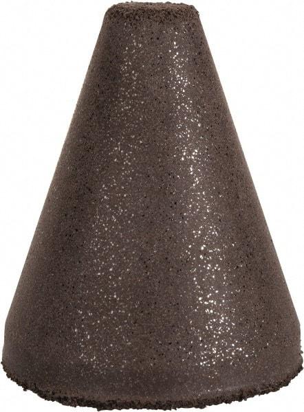 Cratex - 1" Max Diam x 1-1/4" Long, Taper, Rubberized Point - Medium Grade, Silicon Carbide, 1/4" Arbor Hole, Unmounted - USA Tool & Supply