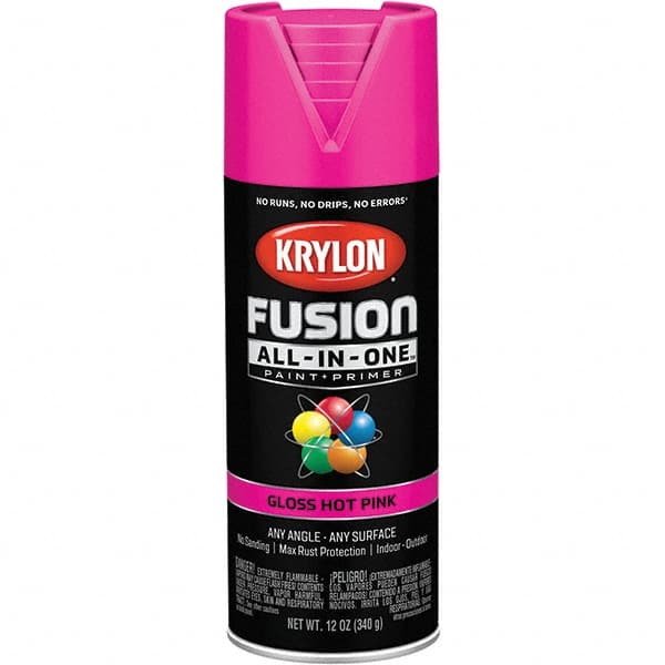 Krylon - Spray Paints Type: Acrylic Enamel Spray Paint Color: Hot Pink - USA Tool & Supply