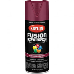 Krylon - Spray Paints Type: Acrylic Enamel Spray Paint Color: Burgundy - USA Tool & Supply