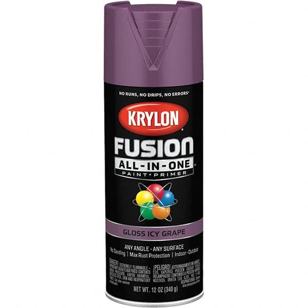 Krylon - Spray Paints Type: Acrylic Enamel Spray Paint Color: Icy Grape - USA Tool & Supply