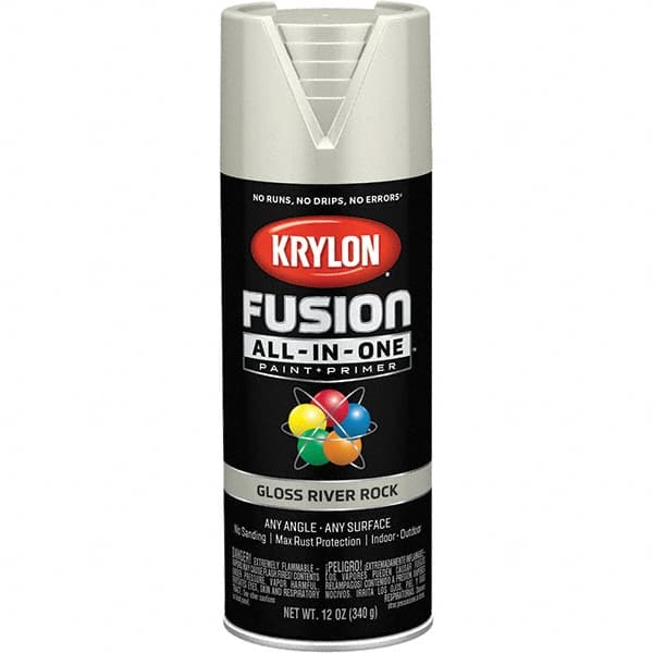 Krylon - Spray Paints Type: Acrylic Enamel Spray Paint Color: River Rock - USA Tool & Supply