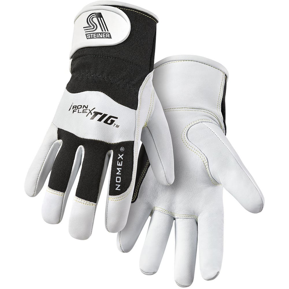 Welder's & Heat Protective Gloves; Welding Applications: TIG Welding; Primary Material: Leather; Coating Material: Uncoated; Coating Coverage: Uncoated; Lining: Lined; Unlined; Back Material: Nomex; Grip Surface: Smooth; Men's Size: Medium; Aluminized Cov