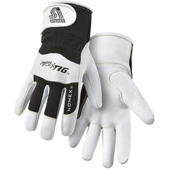 Welder's & Heat Protective Gloves; Welding Applications: TIG Welding; Primary Material: Leather; Coating Material: Uncoated; Coating Coverage: Uncoated; Lining: Lined; Unlined; Back Material: Nomex; Grip Surface: Smooth; Men's Size: Medium; Aluminized Cov
