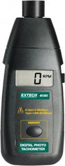 Extech - Accurate up to 0.05%, Noncontact Tachometer - 6.7 Inch Long x 2.8 Inch Wide x 1-1/2 Inch Meter Thick, 5 to 99,999 RPM Measurement - USA Tool & Supply