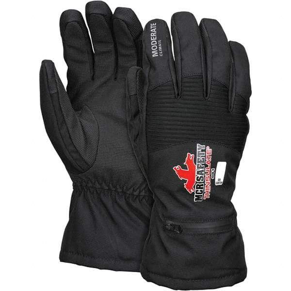 MCR Safety - Size M Synthetic Blend Work Gloves - For Cold Weather, Uncoated, Slip-On Cuff, Full Fingered, Black, Paired - USA Tool & Supply