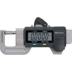 Mitutoyo - Electronic Thickness Gages Minimum Measurement (mm): 0.00 Minimum Measurement (Decimal Inch): 0.0000 - USA Tool & Supply