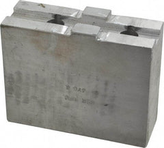 H & R Manufacturing - Tongue & Groove Attachment, Square Soft Lathe Chuck Jaw - Aluminum, 2.12" Btw Mount Hole Ctrs, 4-1/4" Long x 1-1/2" Wide x 3-3/8" High, 1/2" Groove - USA Tool & Supply