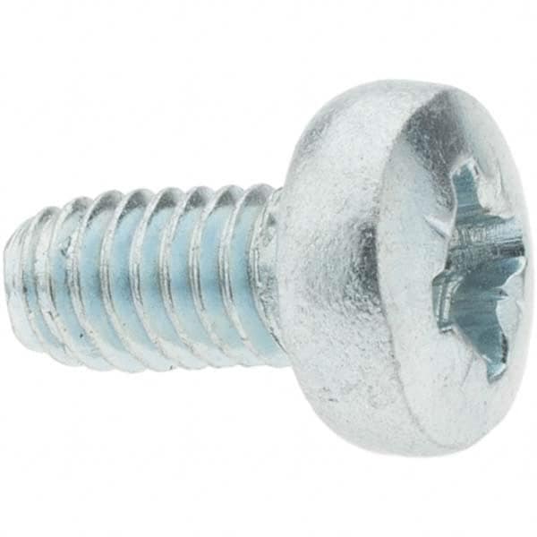 Value Collection - M4x0.7 Coarse 10mm Long Pozi Thread Cutting Screw - USA Tool & Supply