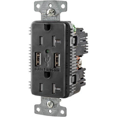 Hubbell Wiring Device-Kellems - USB Receptacles Number of USB Ports: 2 Number of Receptacles: 2 - USA Tool & Supply