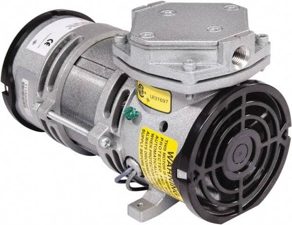 Gast - Diaphragm-Type Vacuum Pumps Horsepower: 1/8 Cubic Feet per Minute: 0.70 - USA Tool & Supply