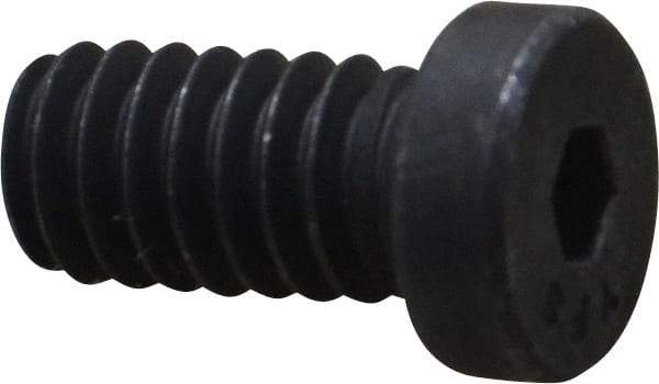 Value Collection - 1/4-20 UNC Hex Socket Drive, Low Socket Cap Screw - Alloy Steel, Black Oxide Finish, Fully Threaded, 1/2" Length Under Head - USA Tool & Supply