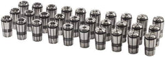 Parlec - 30 Piece, 3/32" to 1" Capacity, Single Angle Collet Set - Series TG/PG 100 - Exact Industrial Supply