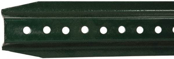 NMC - 6' High, Traffic Sign Post - Steel, 3/8" Hole Diam, Green - USA Tool & Supply