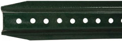 NMC - 6' High, Traffic Sign Post - Steel, 3/8" Hole Diam, Green - USA Tool & Supply