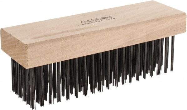 Anderson - 6 Rows x 19 Columns Steel Scratch Brush - 7-1/2" OAL - USA Tool & Supply