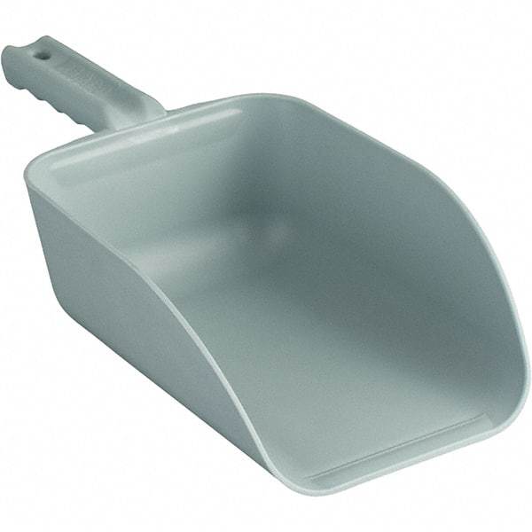 Remco - 82 oz Gray Polypropylene Flat Bottom Scoop - 5.9" Wide x 3.3" Deep Bowl, 4-1/2" Handle Length, 15.1" OAL - USA Tool & Supply