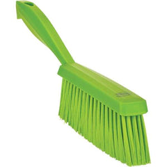 Vikan - 14" OAL, Polyester Staple Set Bench Brush - 2" Bristle Length, 6-3/8" Long Head, Straight Polypropylene Handle, Lime Green - USA Tool & Supply