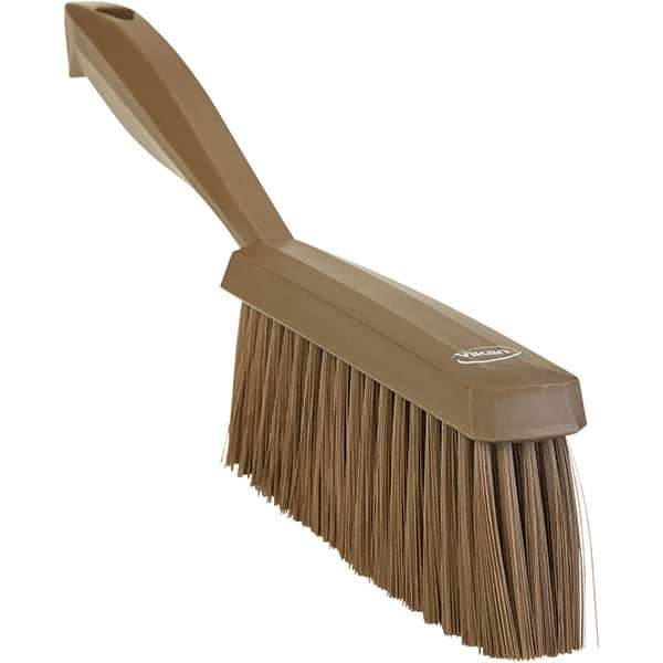 Vikan - 14" OAL, Polyester Staple Set Bench Brush - 2" Bristle Length, 6-3/8" Long Head, Straight Polypropylene Handle, Brown - USA Tool & Supply