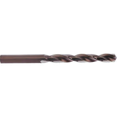 Guhring - 29/64" 135° Cobalt Jobber Drill - Bronze Oxide Finish, Right Hand Cut, Parabolic Flute, Straight Shank, 142mm OAL, Split Point - USA Tool & Supply