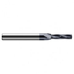 ‎0.1950″ Cutter Diameter × 0.7500″ (3/4″) Length of Cut Carbide Multi-Form 1/4″-28 Thread Milling Cutter, 3 Flutes, AlTiN Coated - USA Tool & Supply