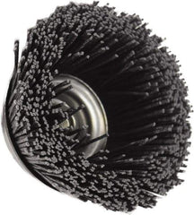 Osborn - 4" Diam, 5/8-11 Threaded Arbor, Silicon Carbide Fill Cup Brush - Silicon Carbide Abrasive Material, 1-1/2" Trim Length, 6,000 Max RPM - USA Tool & Supply