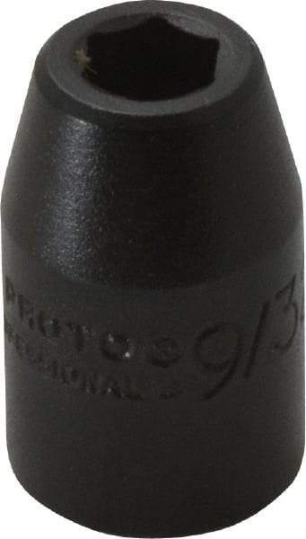 Proto - 3/8" Drive 9/32" Standard Impact Socket - 6 Points, 1-3/32" OAL - USA Tool & Supply